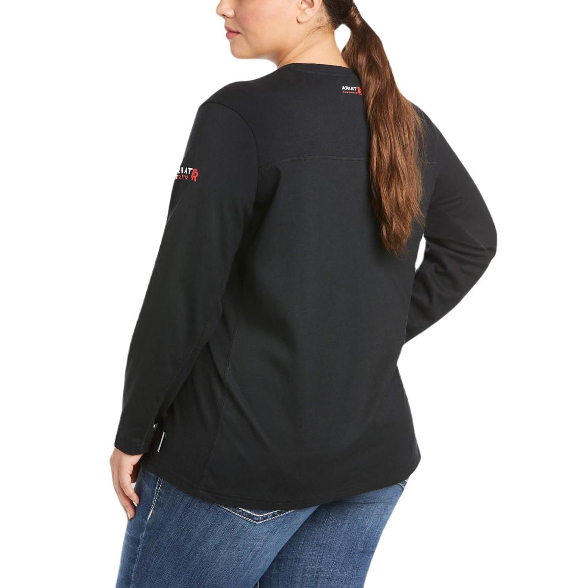 (取寄) アリアット レディース Fr AC クルー トップ Ariat women FR AC Crew Top Black Ariat Women's FR AC Crew Top in Black